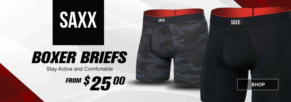 Saxx Boxer Briefs, Stay active and comfortable, from $25, link, shop