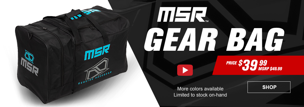 MSR Gear Bag, Video available, Price $39 and 99 cents, MSRP $49 and 99 cents, More colors available, limited to stock on hand, the blue gear bag, link, shop