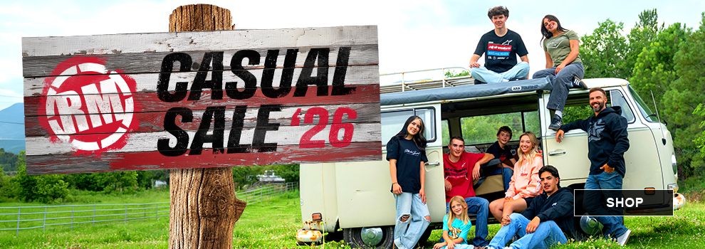 RM Casual Sale 2026, a vintage SUV with a group of people wearing the latest casual wear, link, shop
