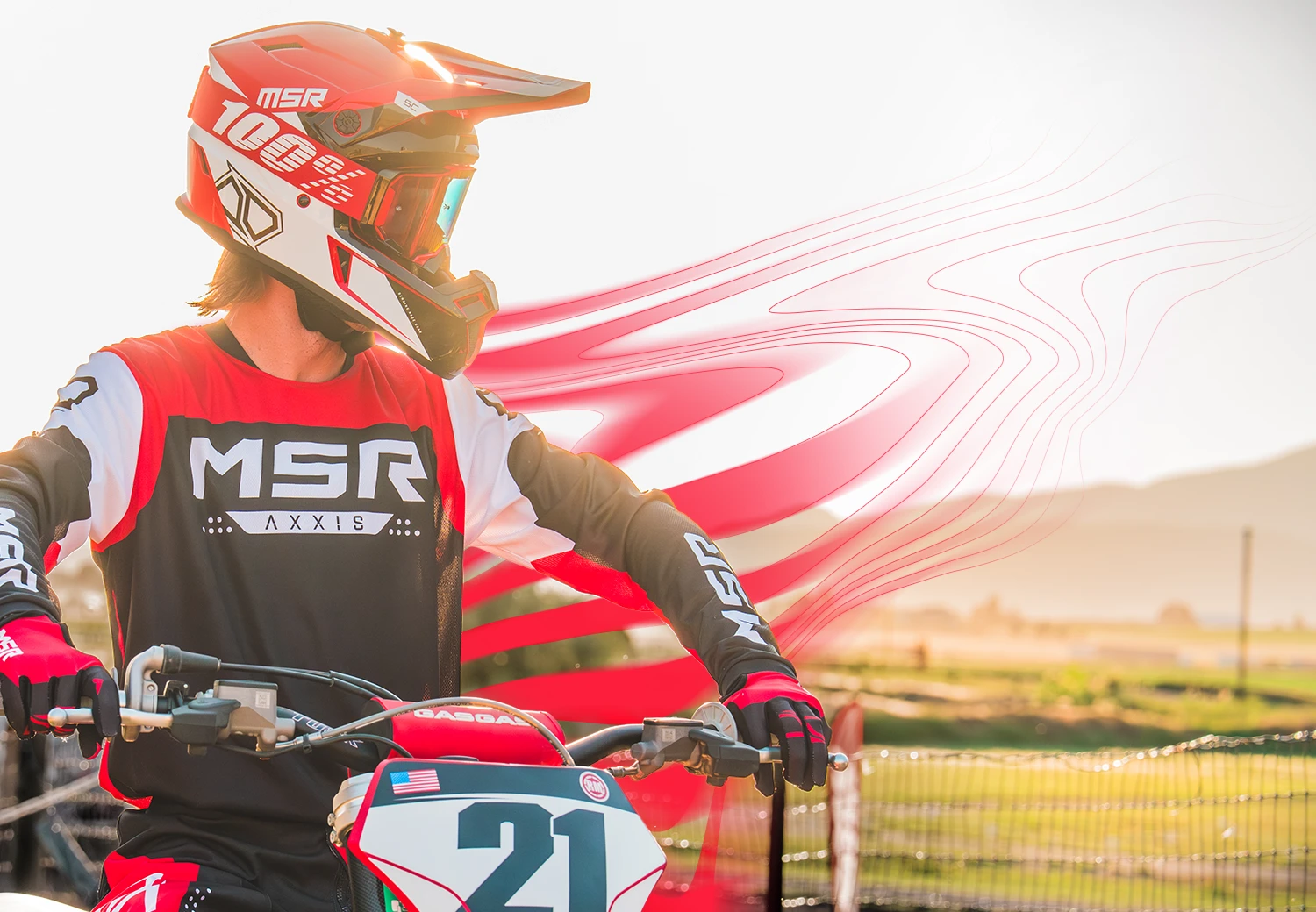 Close-up of the MSR Axxis gear highlighting the fabric used.