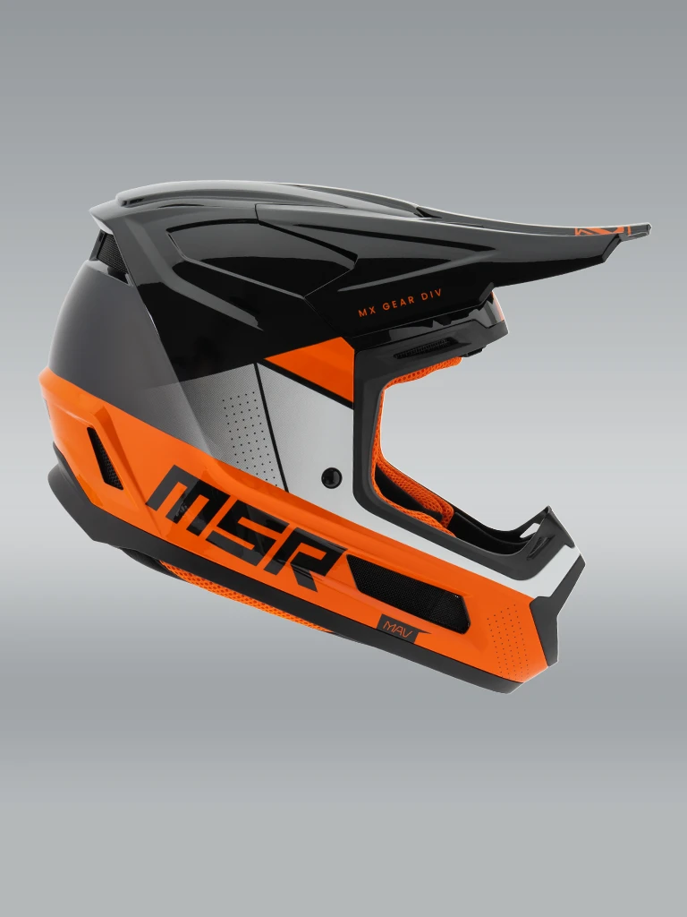 Orange Mav Sensor Helmet