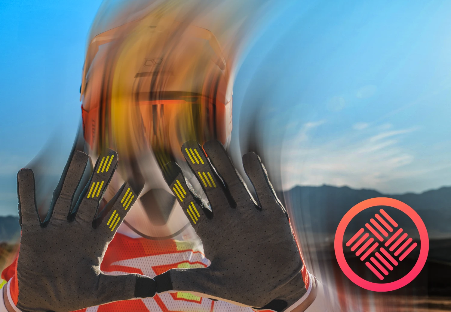 Close-up of MSR NXT Air glove palm showing flexible material for enhanced grip and control