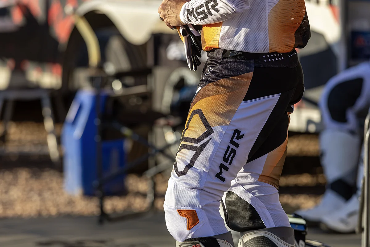 Close-up of MSR NXT Air gear pants