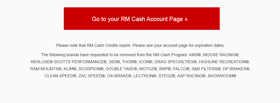 link, Go to your RM Cash Account Page