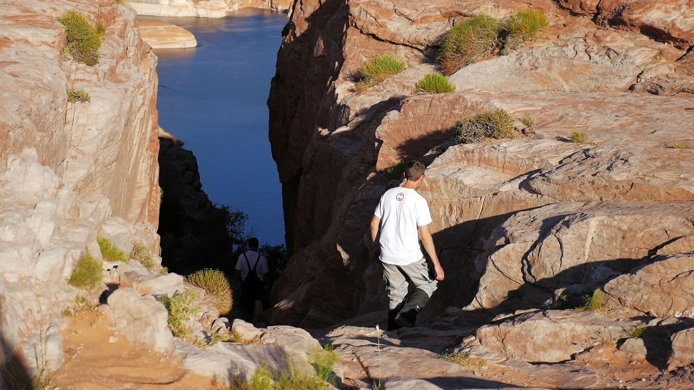 Walking Through Hole-in-the-Rock