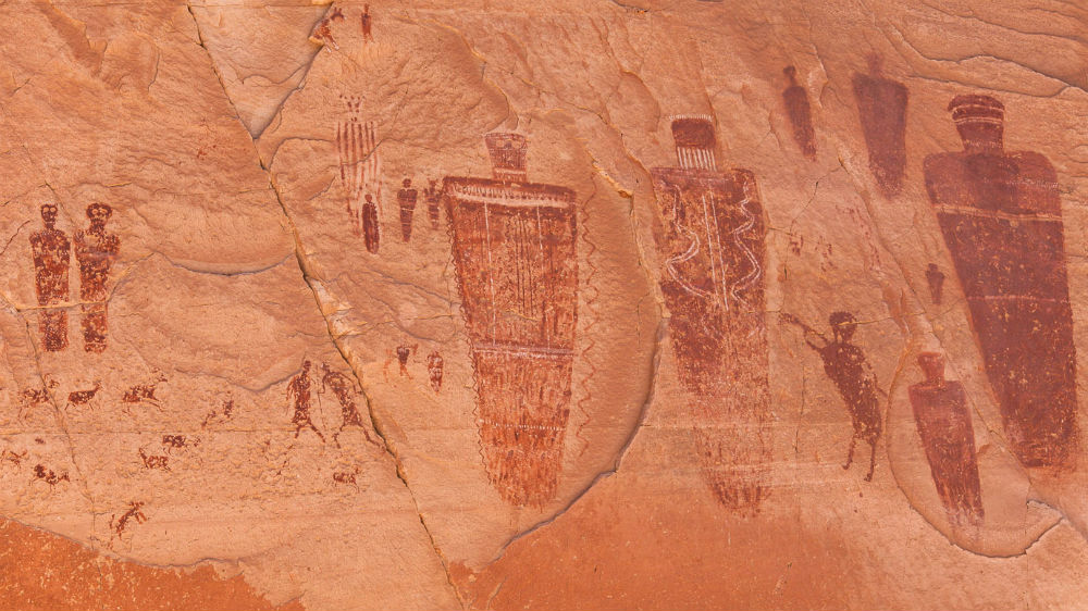 Part of the Great Gallery in Horseshoe Canyon