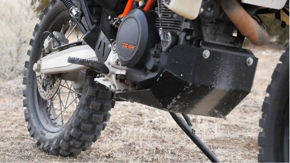 Skid Plate and Knobby Tires