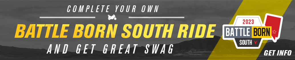 Complete your own Battle Born South Adventure Ride and get great swag, Battle Born South Adventure Decal