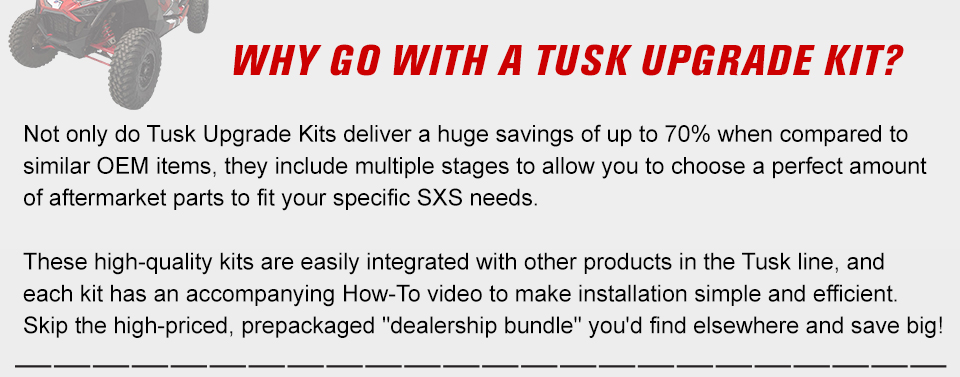 Why go with a Tusk upgrade kit?