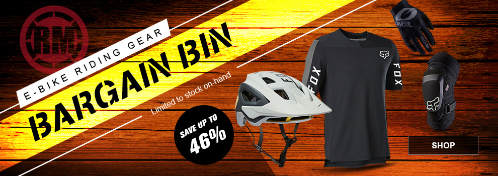 E-Bike riding gear - Bargain bin - Limited to stock on-hand - Save up to 46 percent - SHOP