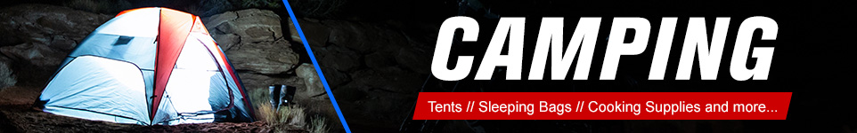 Camping Accessories - Tents // Sleeping bags // Cooking supplies and more...