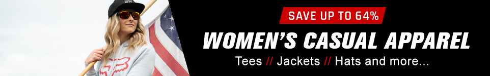 Save up to 64% - Women's Casual Apparel - Tees // Jackets // Hats and more...