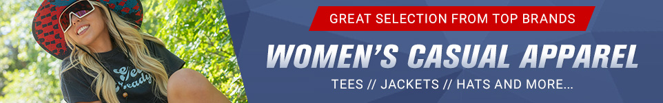 Great selection from top brands, women's casual apparel, tees, jackets, hats and more...