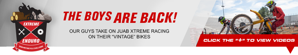 Extreme Enduro - The boys are back! Our guys take on Juab Xtreme Racing on their "Vintage" bikes - Click below to view video