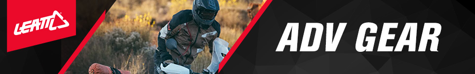 Leatt, ADV Gear, someone riding and adventure bike and is wearing the Leatt adventure gear