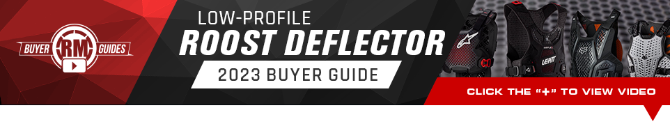 RM Buyer Guide, Low-Profile Roost Deflector 2023 Buyer Guide, Click the plus symbol to view video, a collage of low-profile roost deflectors