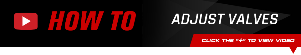 Youtube play button, How to adjust valves, click the "+" to view video