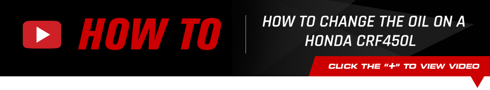 How to change the oil on a Honda CRF450L - Click below to view video