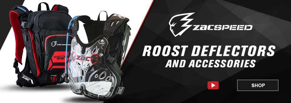 Zac Speed Roost Deflectors and Accessories, a roost deflector and pack, video, link, shop