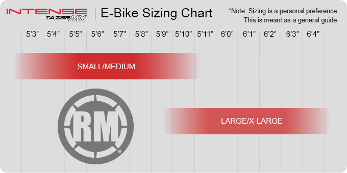 Intense eBike Size Chart