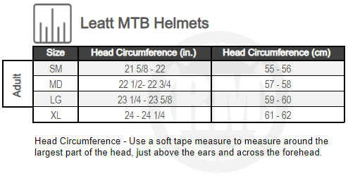 Helmet Size Chart