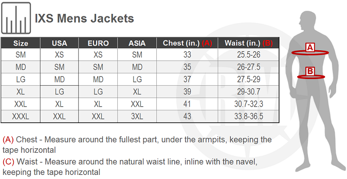 Jacket Size Chart