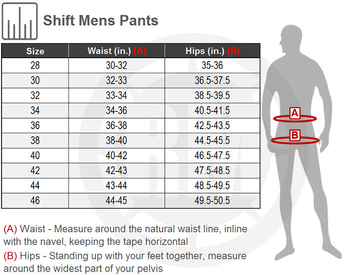 Shift Size Chart