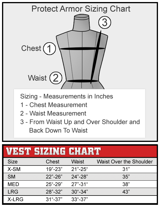 Vest Sizing Chart