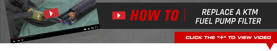 How To: Replace a KTM fuel pump filter - Click below to view video
