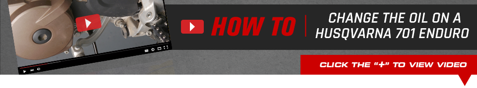 How To: Change the oil on a Husqvarna 701 Enduro - Click below to view video
